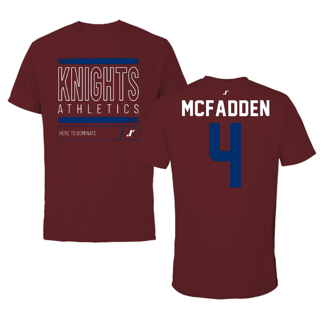 Fairleigh Dickinson University-Metropolitan Campus Volleyball Maroon Dominate Tee - #4 Dylan McFadden