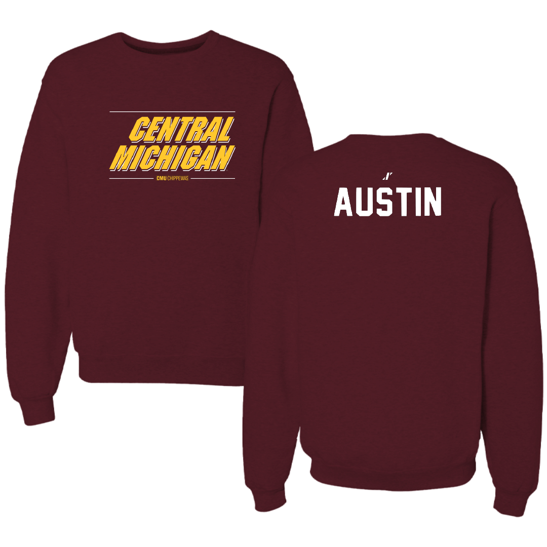 Central Michigan University TF and XC Maroon General Crewneck - Sky Austin