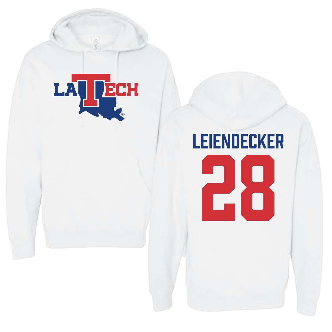 Louisiana Tech University Bowling White Hoodie - #28 Abbie Leiendecker