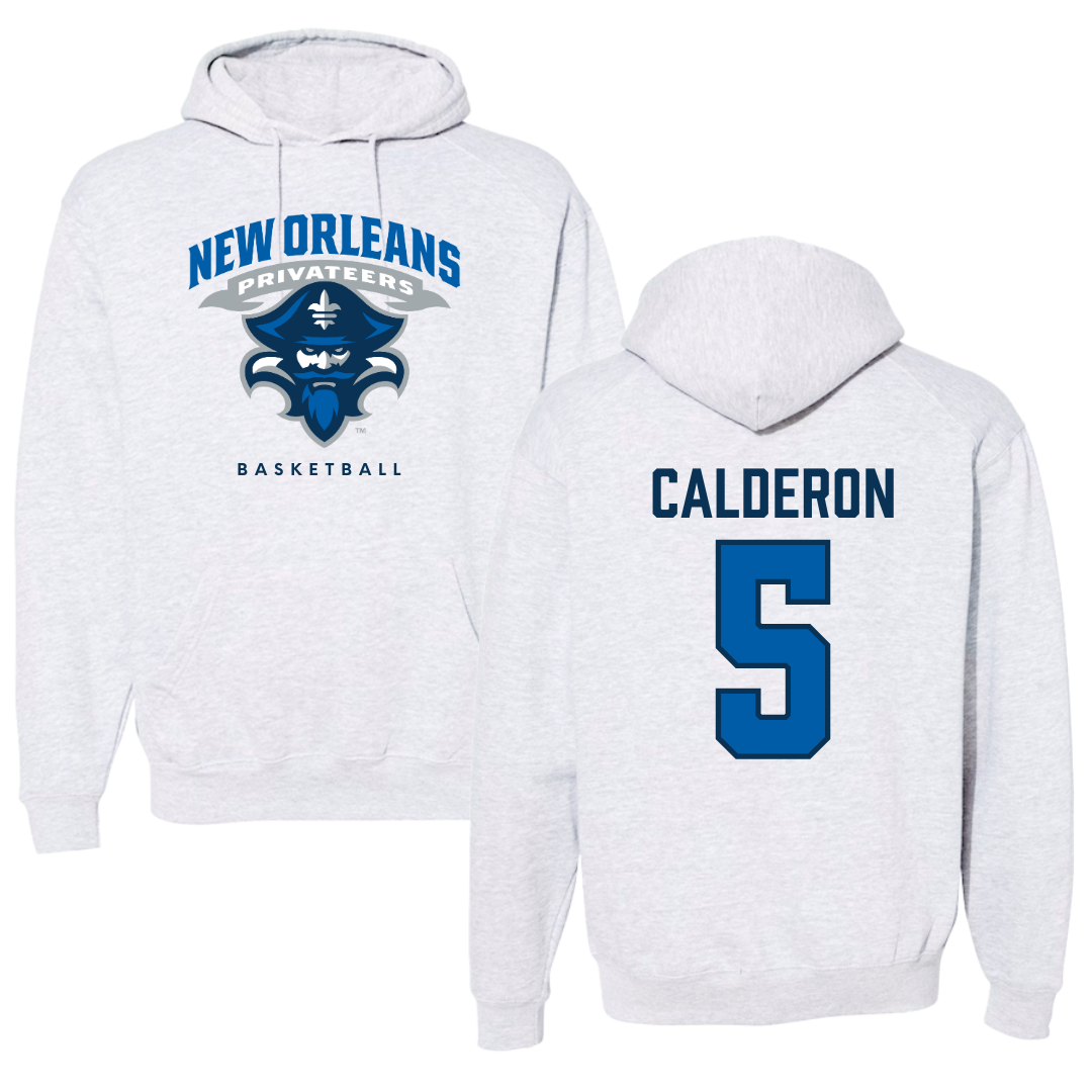 University of New Orleans Basketball Gray Hoodie - #5 Alexis Calderon