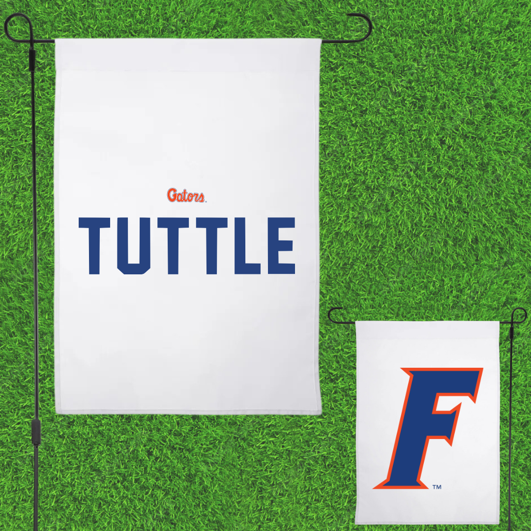 University of Florida Golf White Garden Flag - Karoline Tuttle