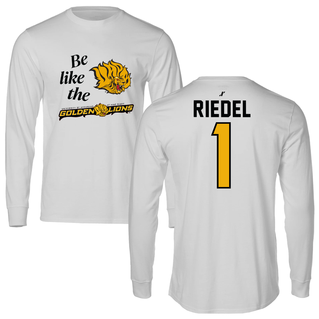 University of Arkansas-Pine Bluff Soccer Light Gray Be Like Us Long Sleeve - #1 Makaila Riedel
