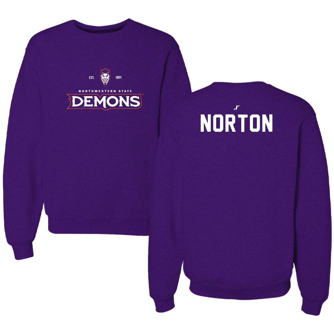 Northwestern State University TF and XC Purple General Crewneck - Robert Norton