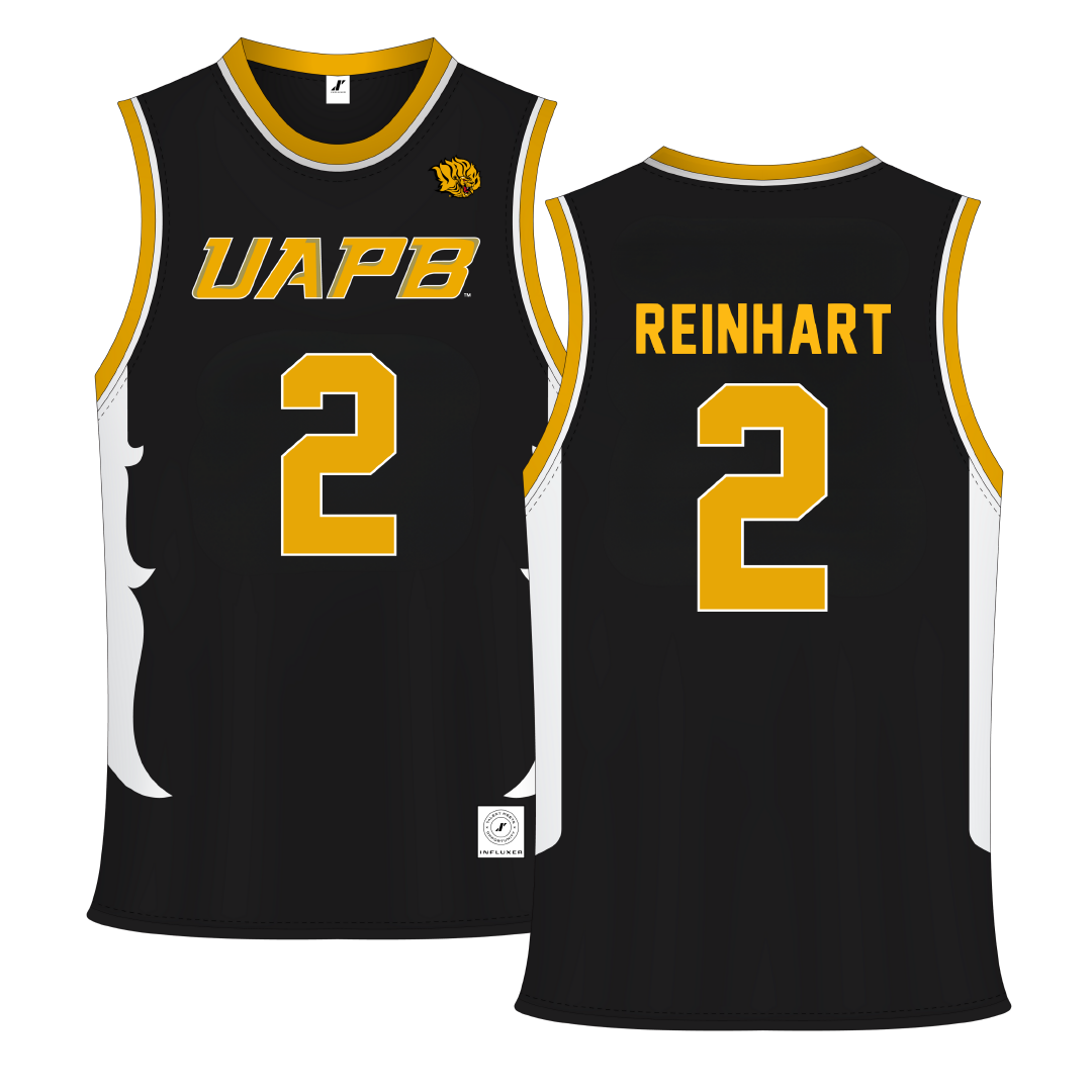 University of Arkansas-Pine Bluff Black Basketball Jersey - #2 Zach Reinhart