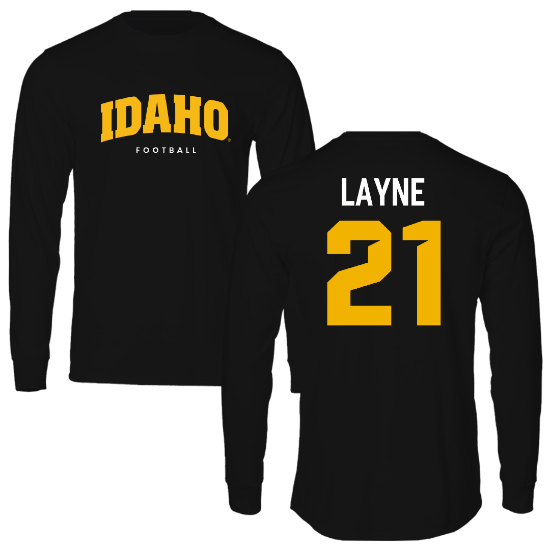 University of Idaho Football Black Long Sleeve - #21 Dylan Layne