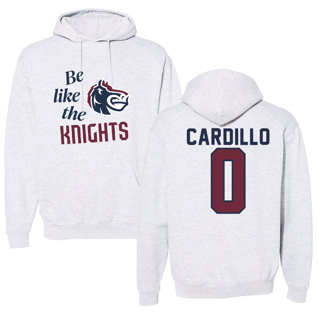 Fairleigh Dickinson University-Metropolitan Campus Soccer Light Gray Be Like Us Hoodie - #0 Faith Cardillo