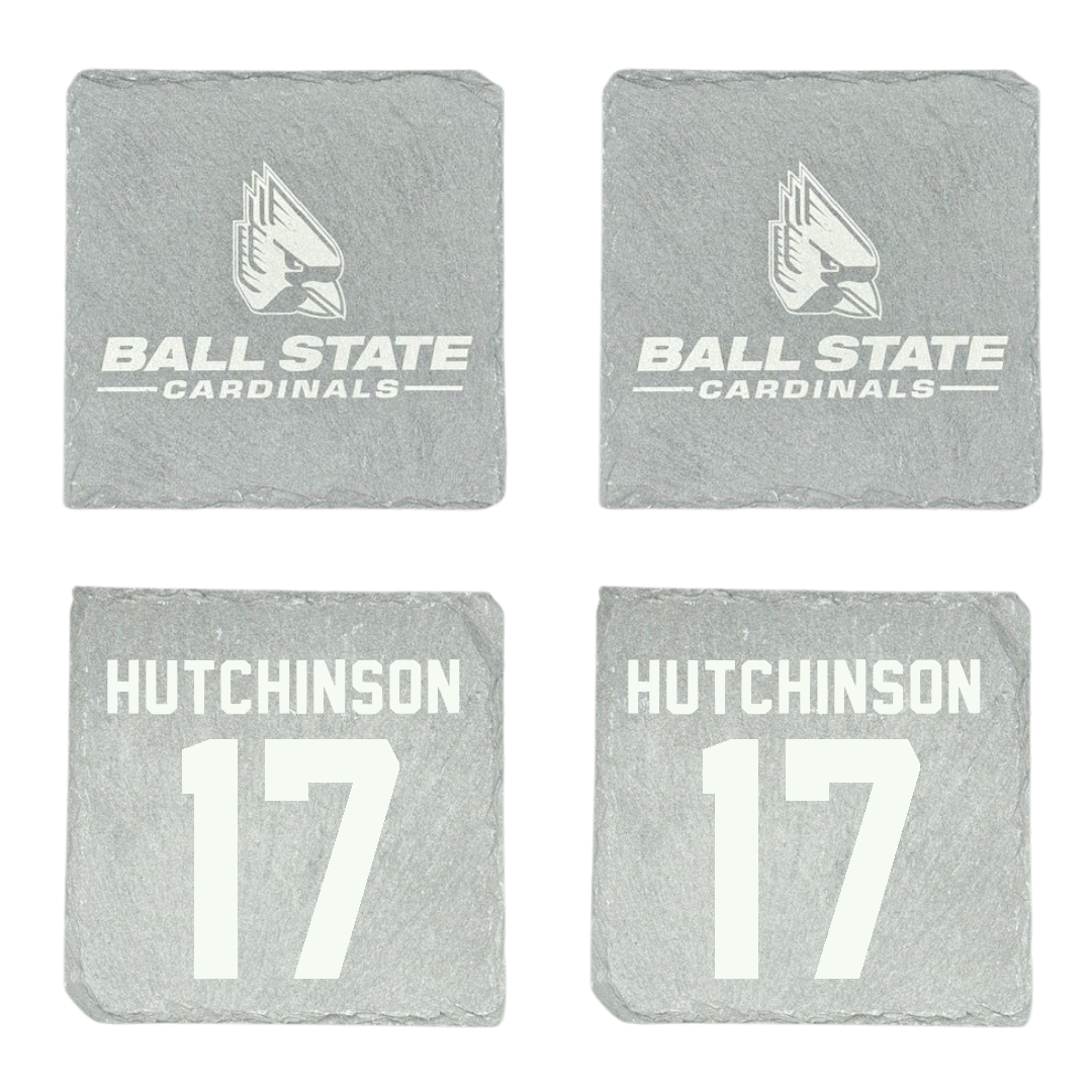 Ball State University Baseball Stone Coaster (4 Pack)  - #17 Connor Hutchinson