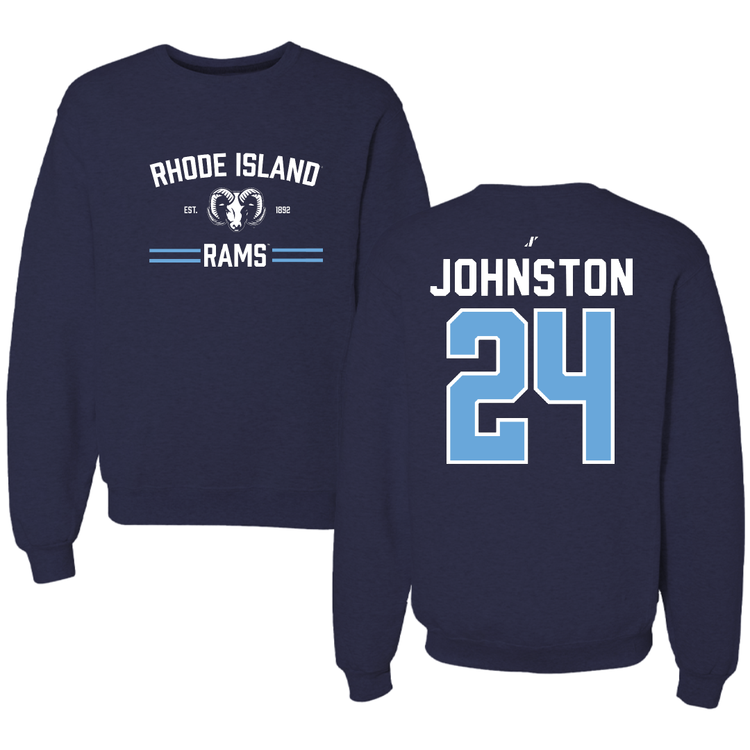 University of Rhode Island Baseball Navy General Crewneck - #24 Connor Johnston