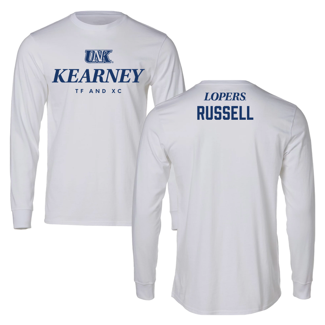 University of Nebraska at Kearney TF and XC White Performance Long Sleeve - Brianna Russell