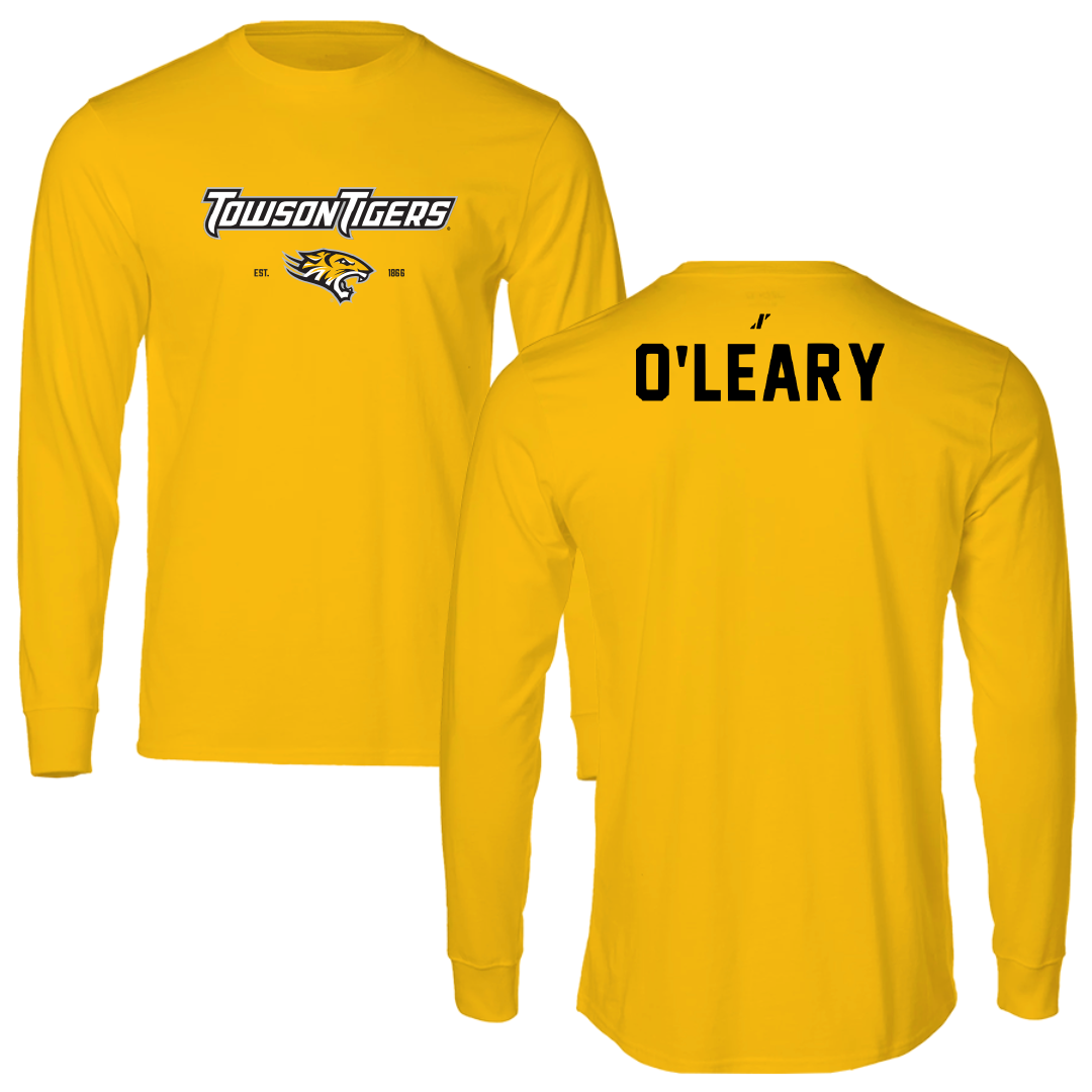 Towson University Swimming & Diving Gold General Performance Long Sleeve - Abby O'Leary