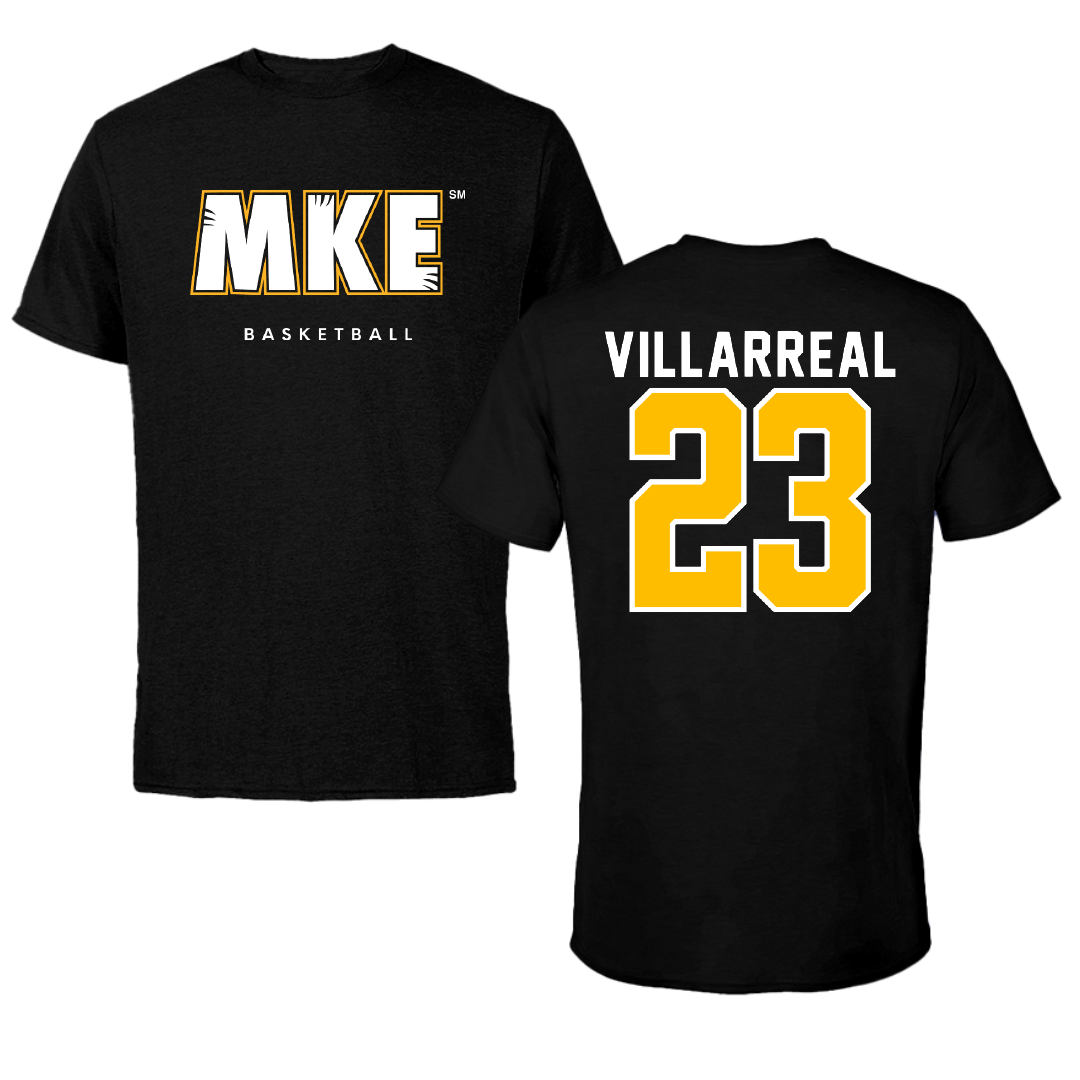 University of Wisconsin-Milwaukee Basketball Black Performance Tee - #23 Austin Villarreal