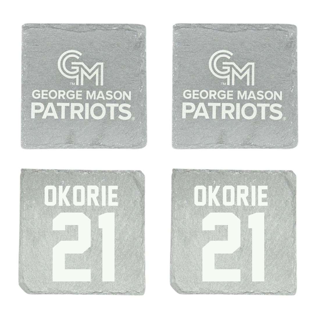 George Mason University Basketball Stone Coaster (4 Pack)  - #21 Faith Okorie