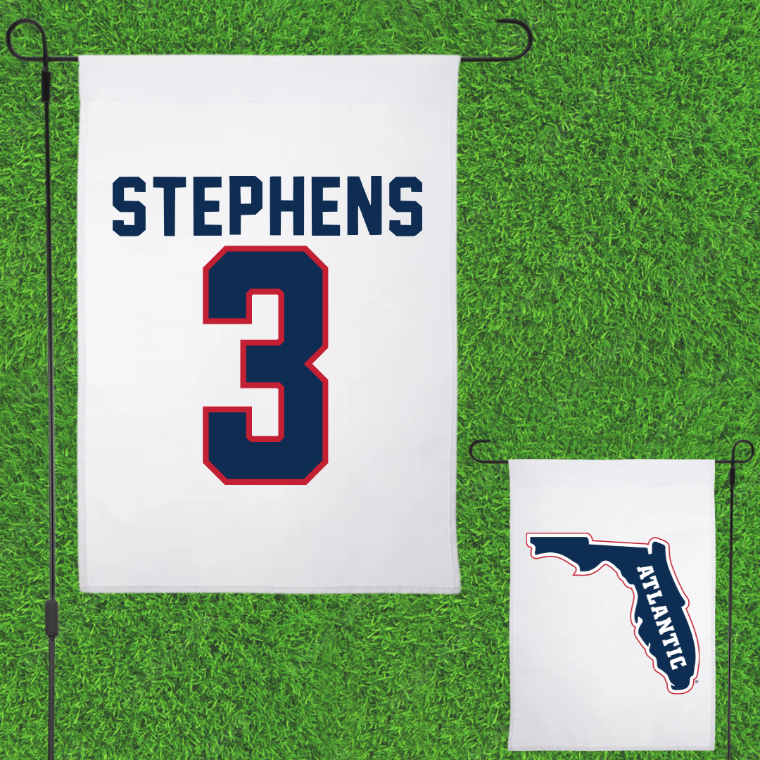 Florida Atlantic University Volleyball White Garden Flag - #3 Nono Stephens