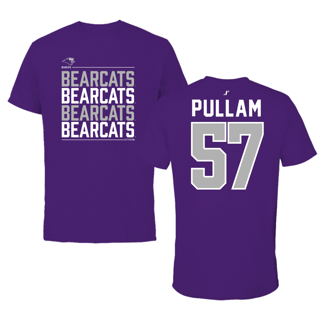 Southwest Baptist University Football Purple General Tee - #57 Landon Pullam