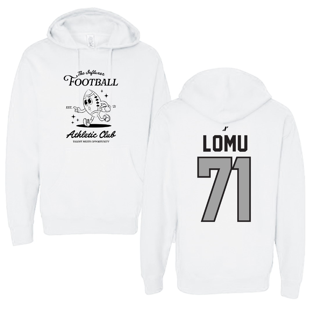 Football White Influxer Athletic Club Hoodie - #71 Caleb Lomu