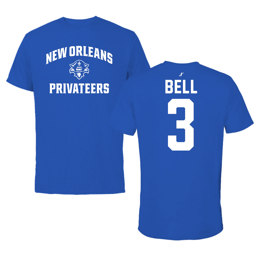 University of New Orleans Basketball Blue General Performance Tee - #3 D'Ante Bell