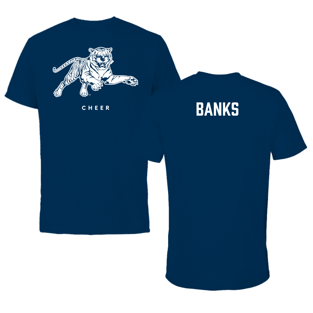 Jackson State University Cheer Navy Tee - Jannifer Banks