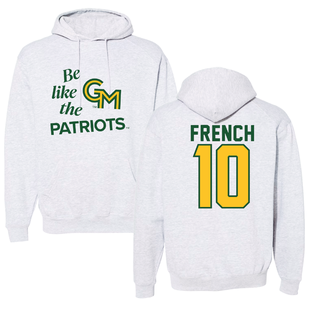 George Mason University Volleyball Light Gray Be Like Us Hoodie - #10 Liam French