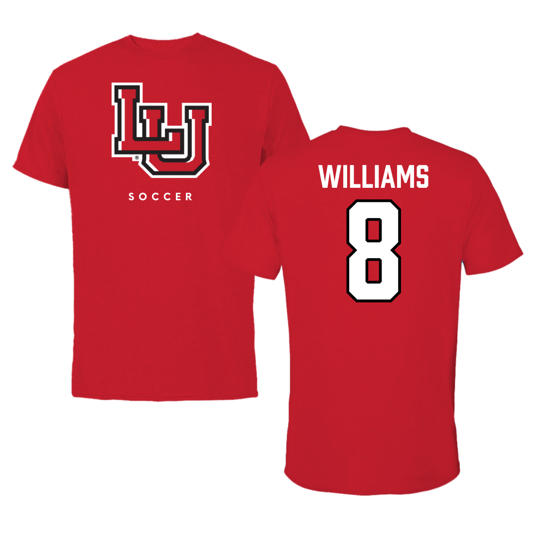 Lamar University Soccer Red Performance Tee - #8 Kaya Williams