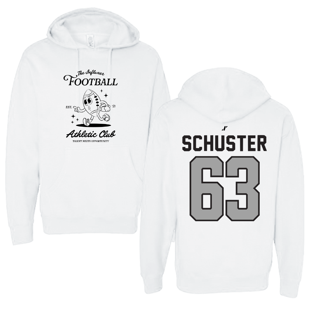 Football White Influxer Athletic Club Hoodie - #63 Dezmond Schuster