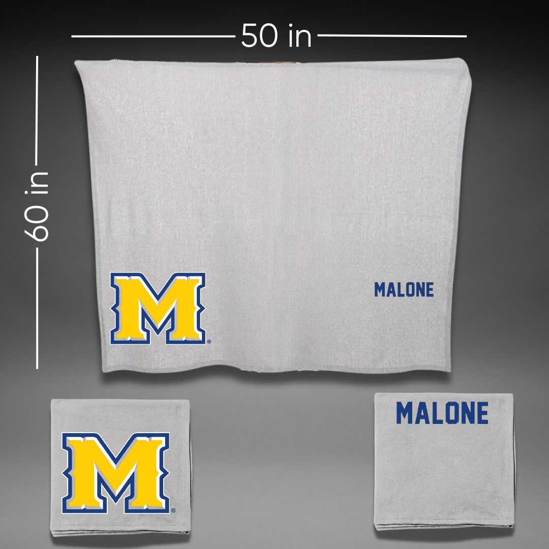 McNeese State University Beach Volleyball Gray Blanket - McKenna Malone
