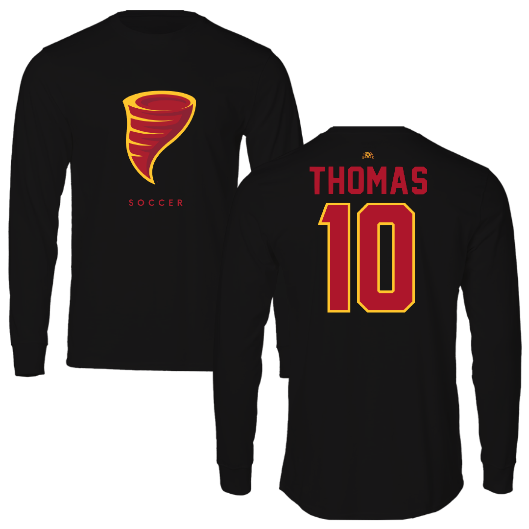 Iowa State University Soccer Black Long Sleeve - #10 Sophia Thomas