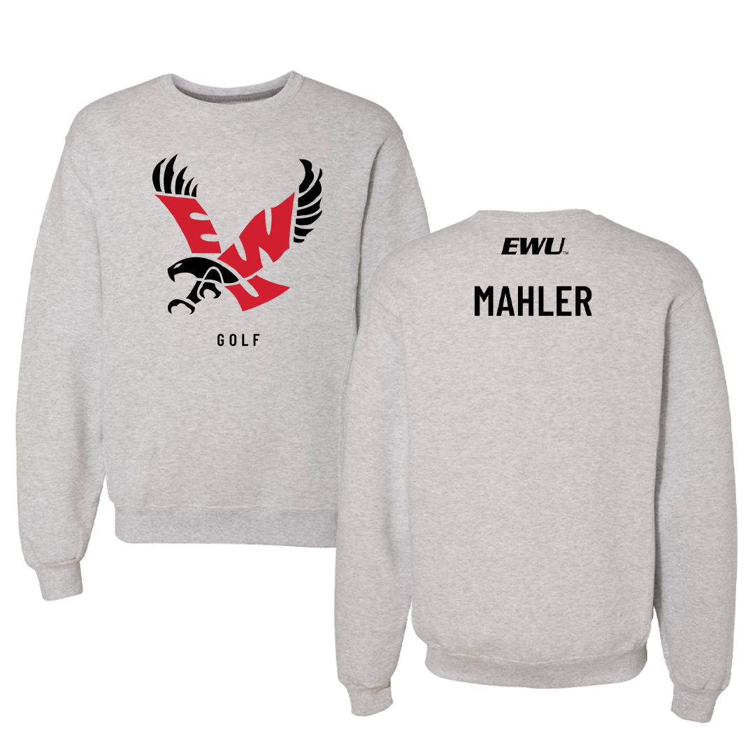 Eastern Washington University Golf Gray Crewneck - Brooke Mahler