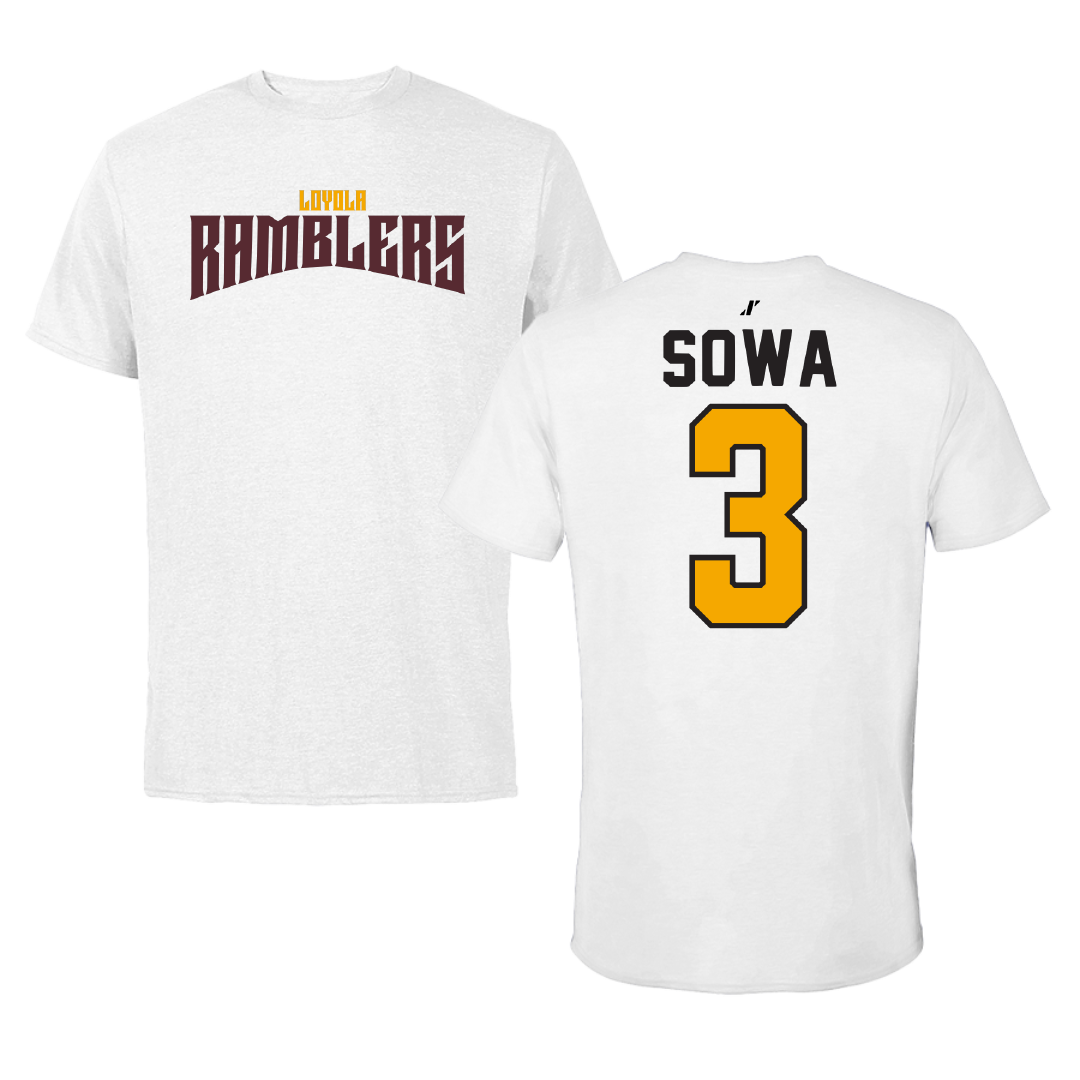 Loyola University-Chicago Volleyball White Classic Performance Tee - #3 JJ Sowa