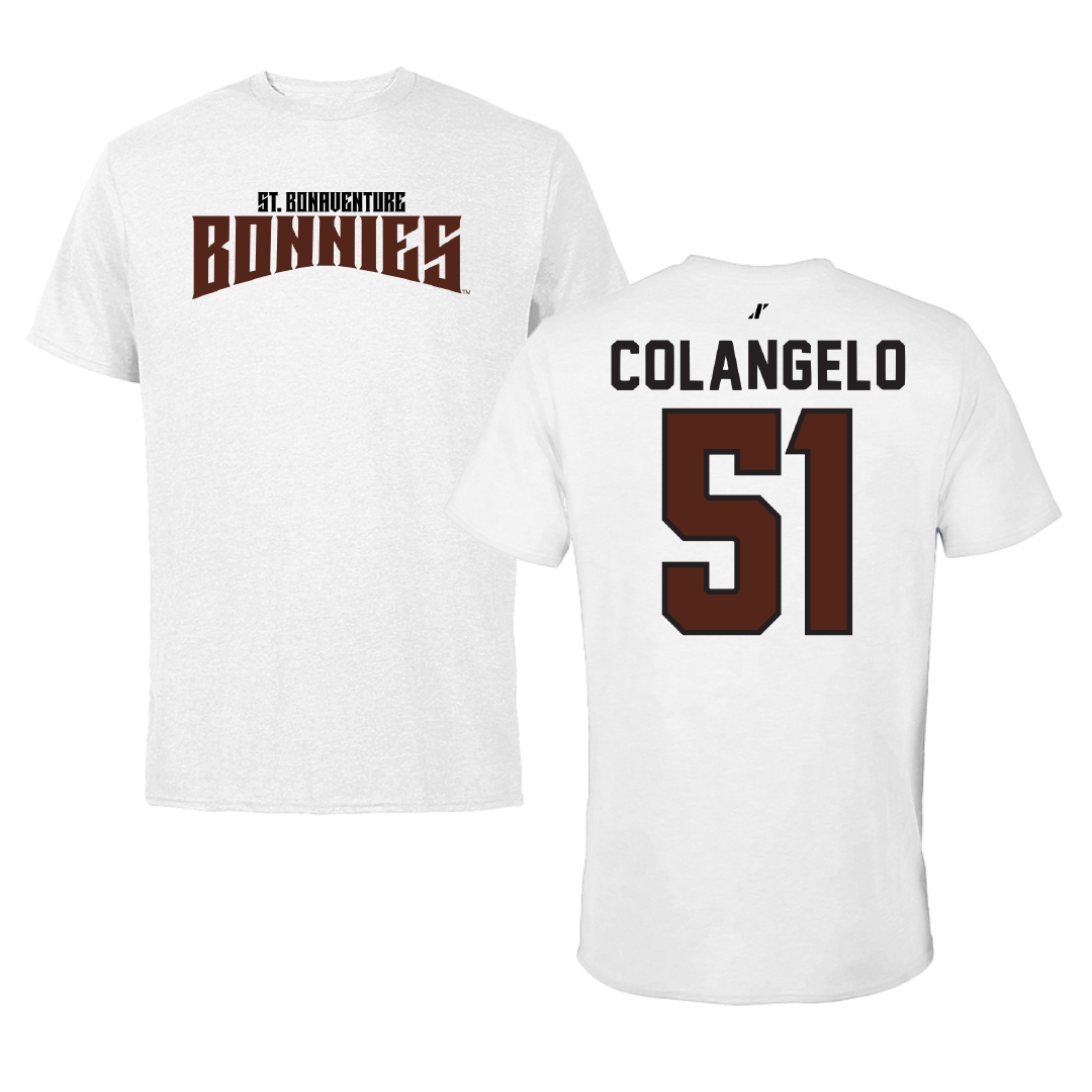 St. Bonaventure University Lacrosse White Classic Tee - #51 Brit Colangelo