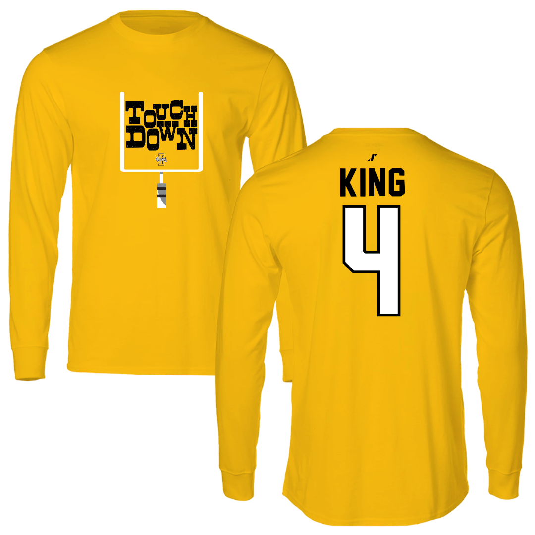 University of Idaho Football Gold Touchdown Performance Long Sleeve - #4 Isiah King
