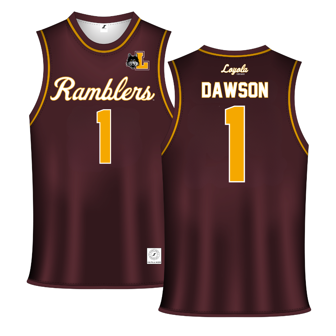 Loyola University-Chicago Maroon Basketball Jersey - #1 Jayden Dawson