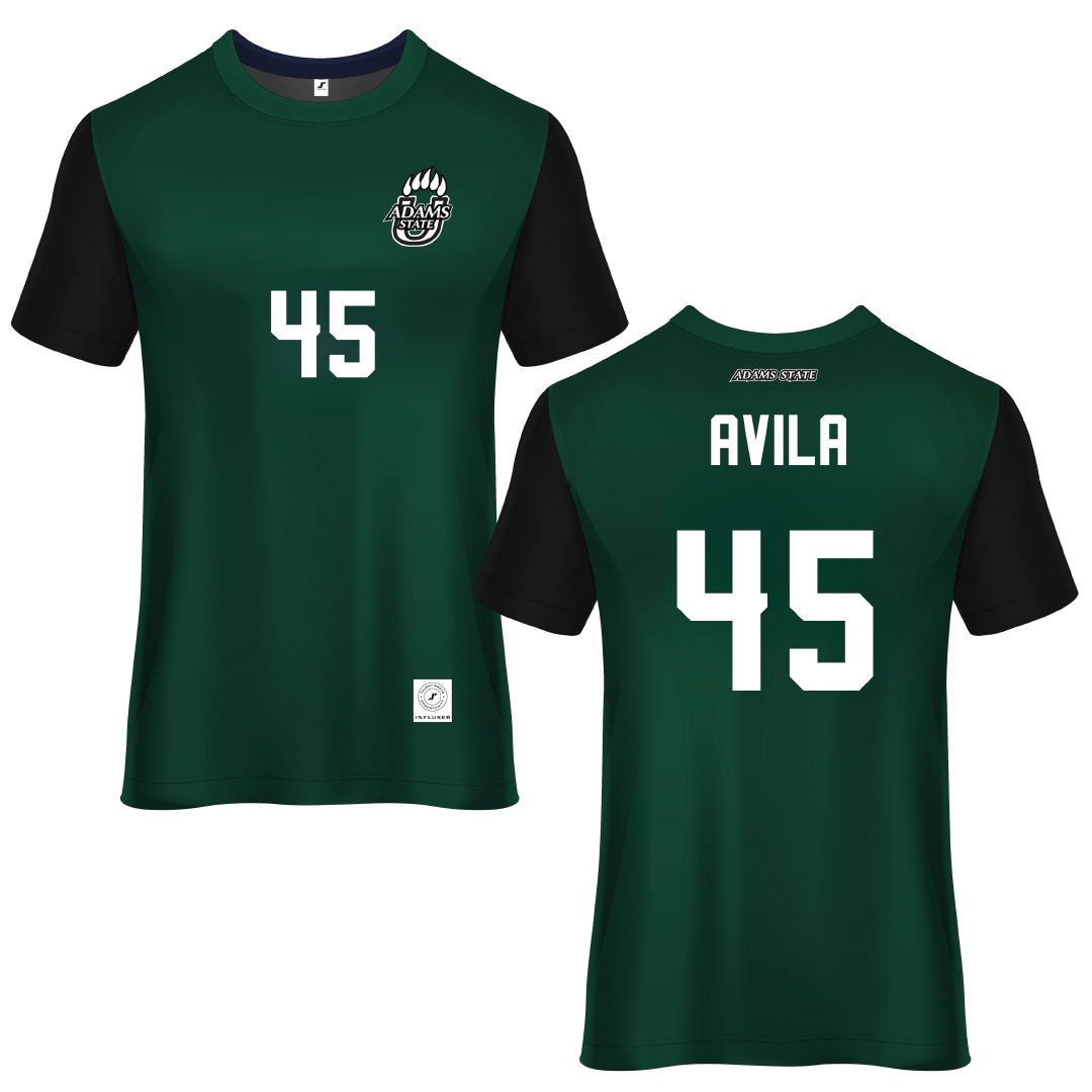 Adams State University Green Soccer Jersey - #45 Caleb Avila