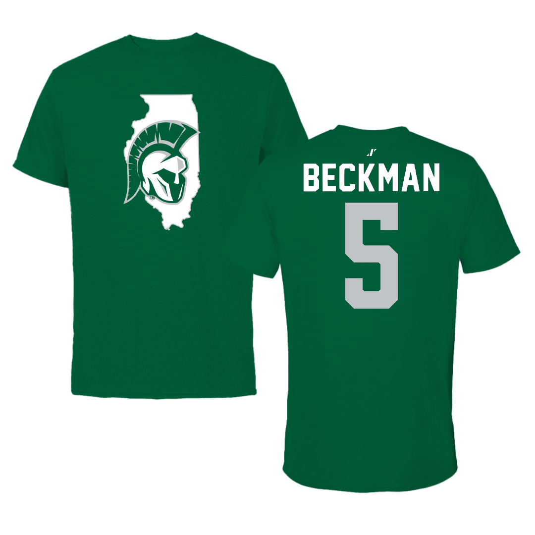 Illinois Wesleyan University Softball Green State Performance Tee - #5 Anna Beckman