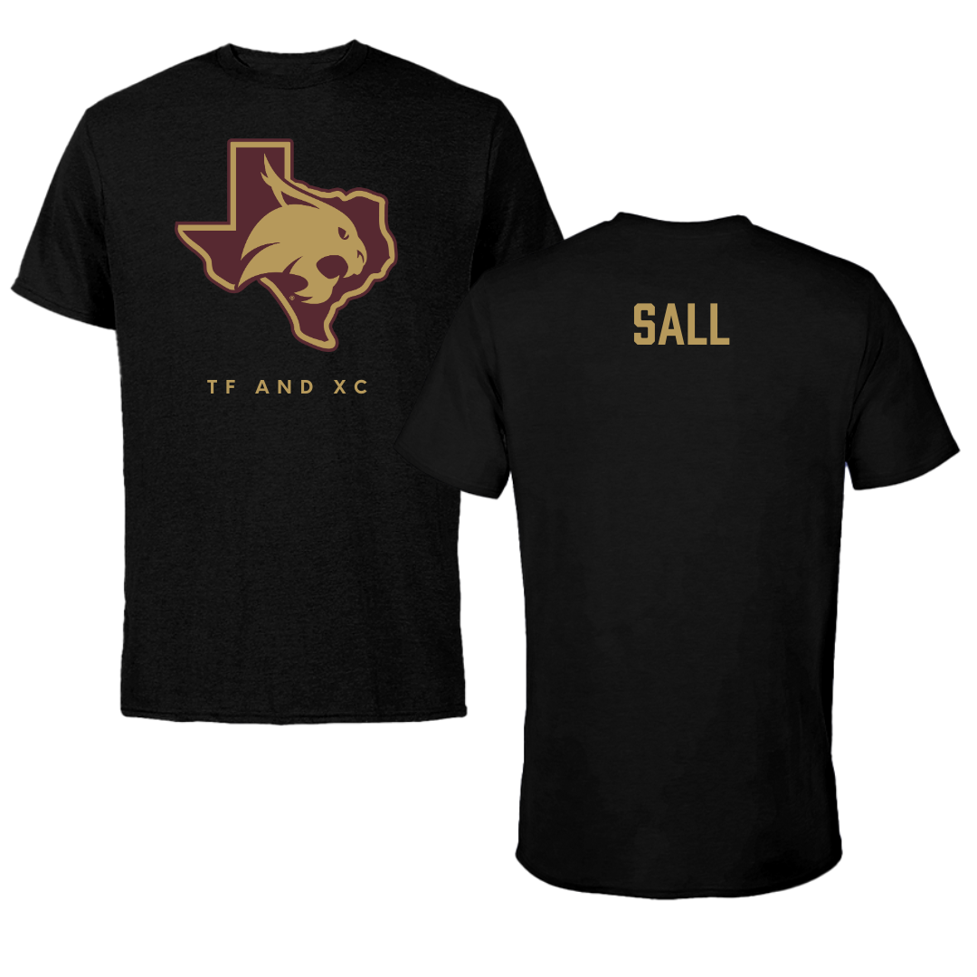 Texas State University TF and XC Black Performance Tee - Lamine Sall
