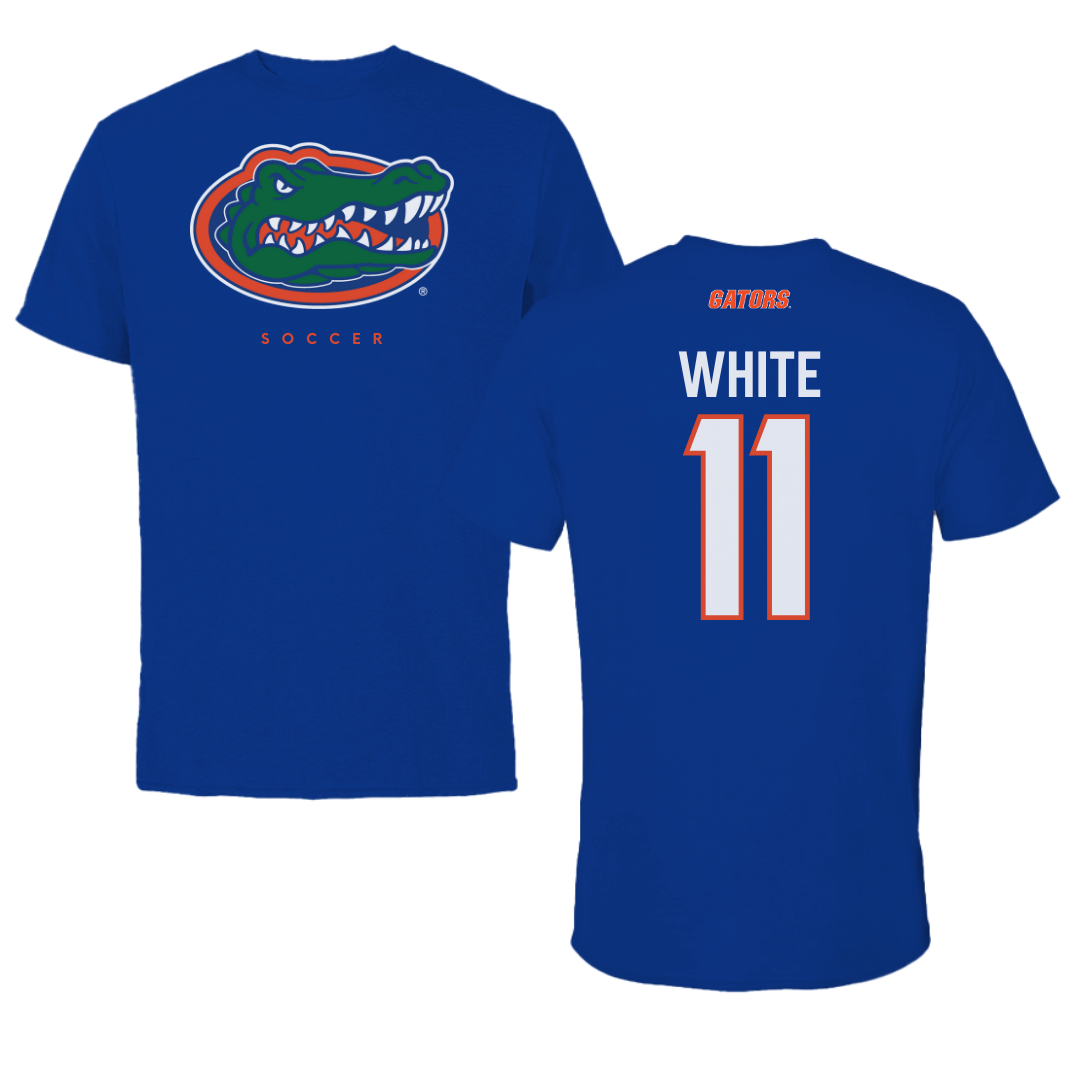 University of Florida Soccer Blue Tee - #11 Sophie White