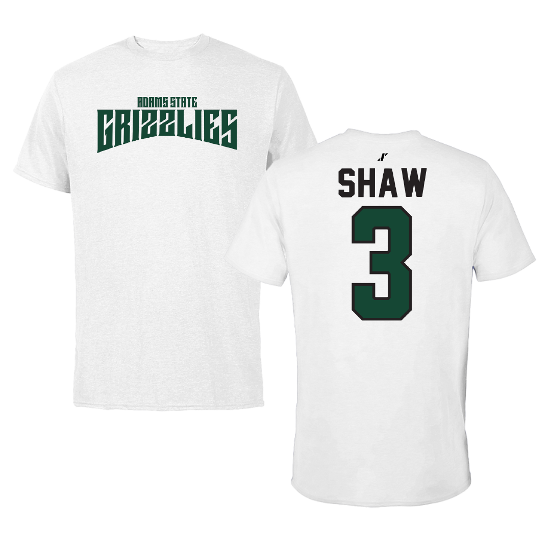 Adams State University Football White Classic Tee - #3 Seth Shaw