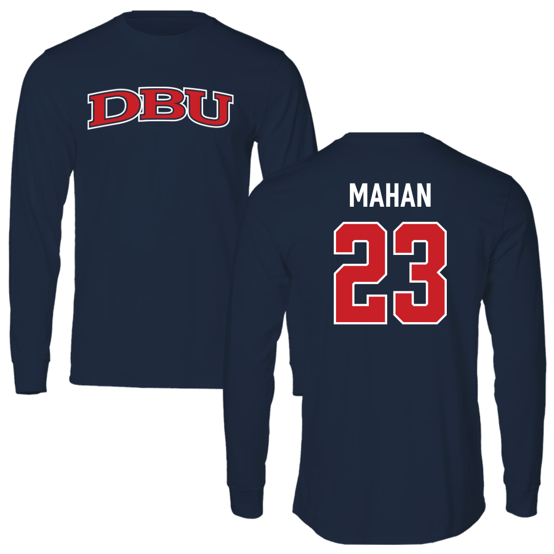 Dallas Baptist University Lacrosse Navy DBU Long Sleeve - #23 Devin Mahan
