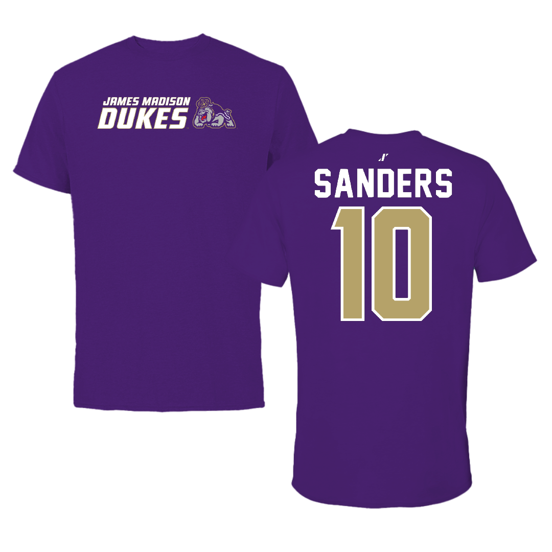 James Madison University Softball Purple General Tee - #10 Carsen Sanders