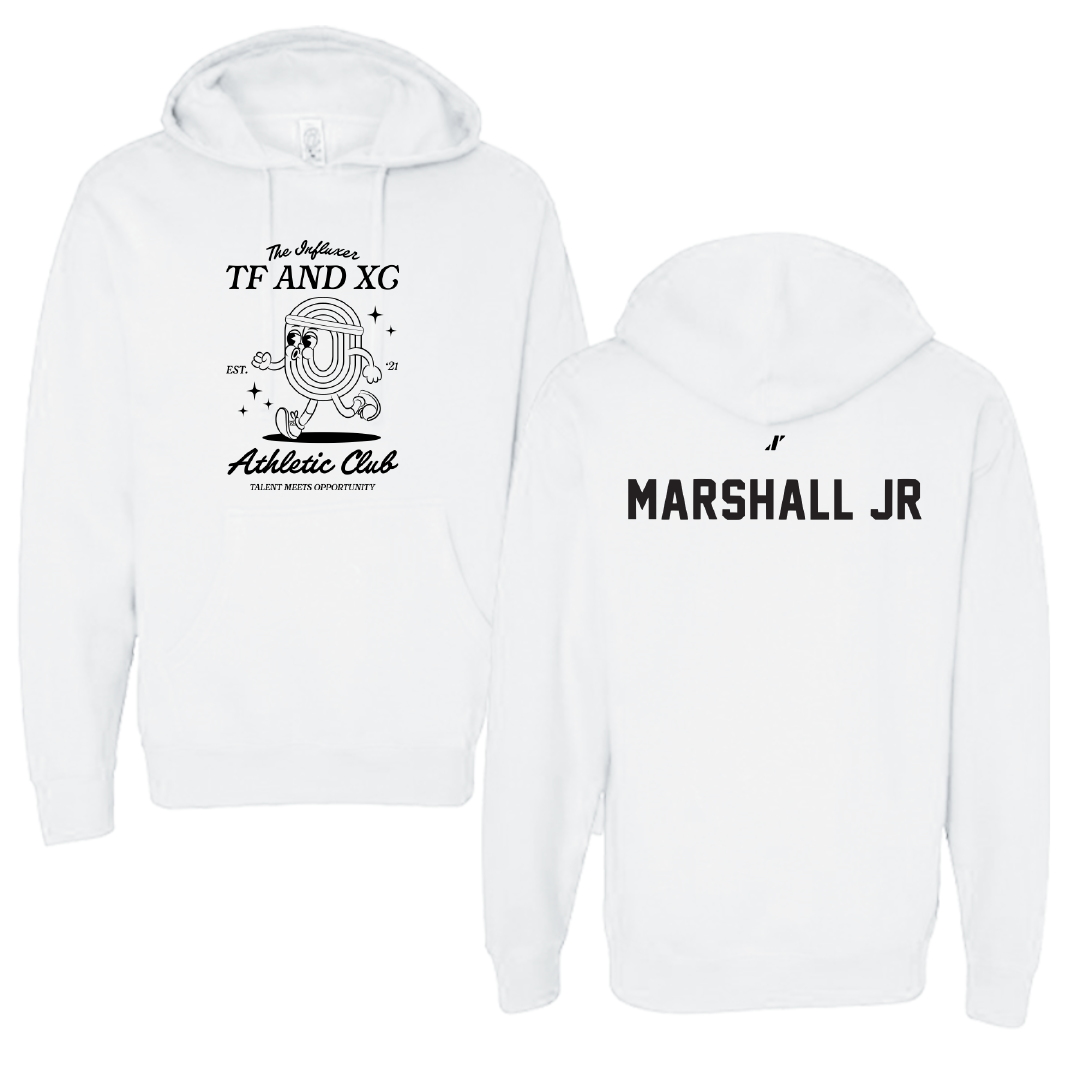 TF and XC White Influxer Athletic Club Hoodie - Mike Marshall Jr