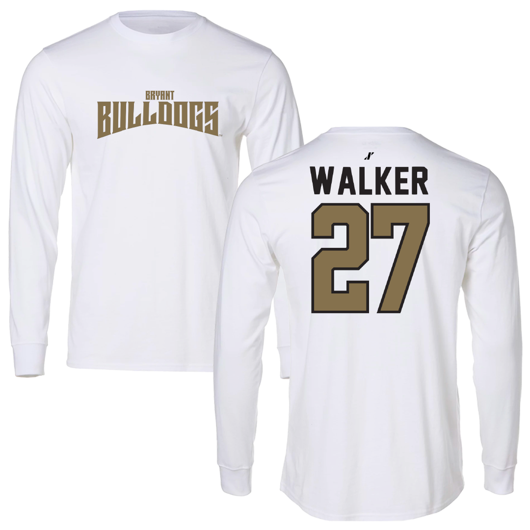 Bryant University Football White Classic Long Sleeve - #27 Dedric Walker