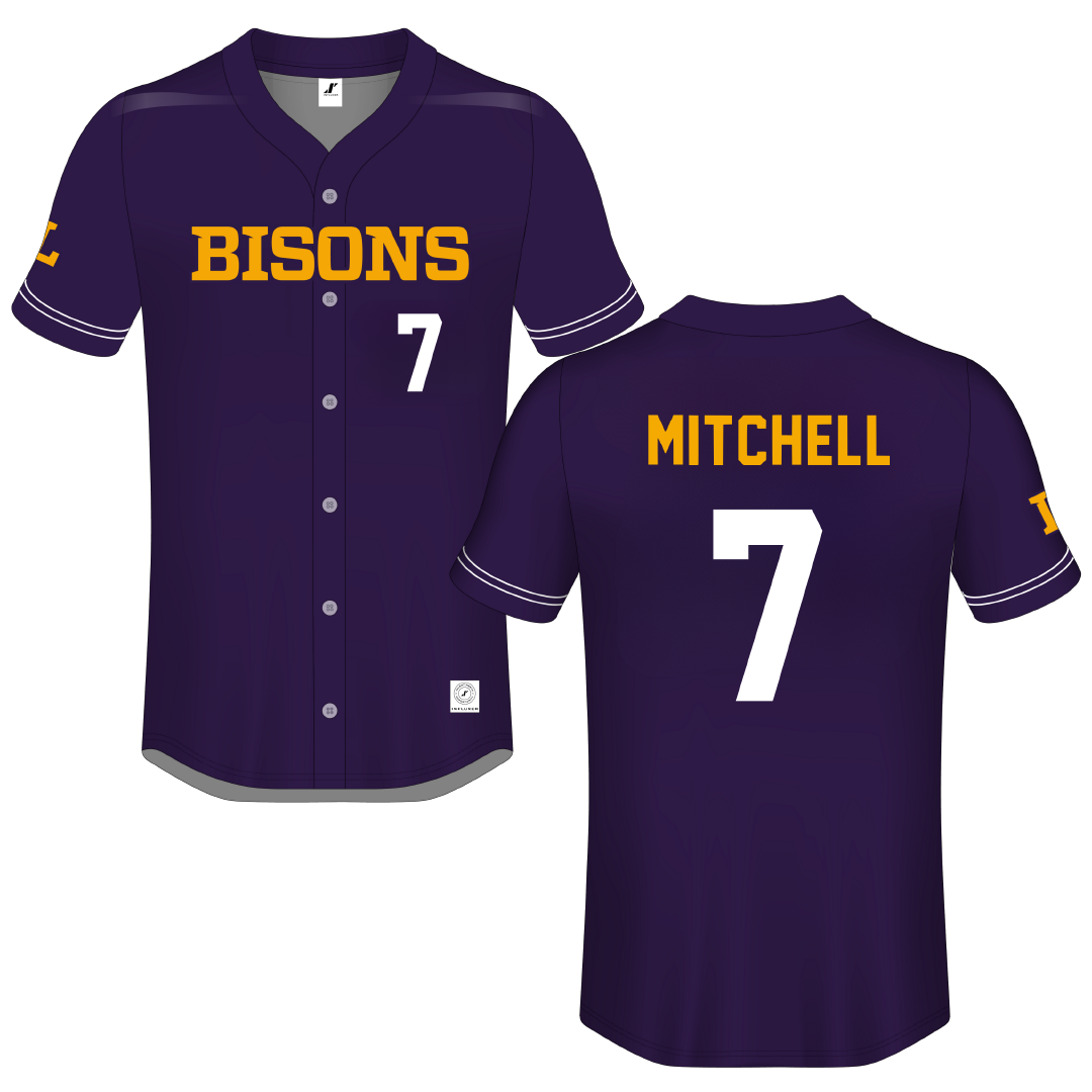 Lipscomb University Purple Button-Down Jersey - #7 Joey Mitchell