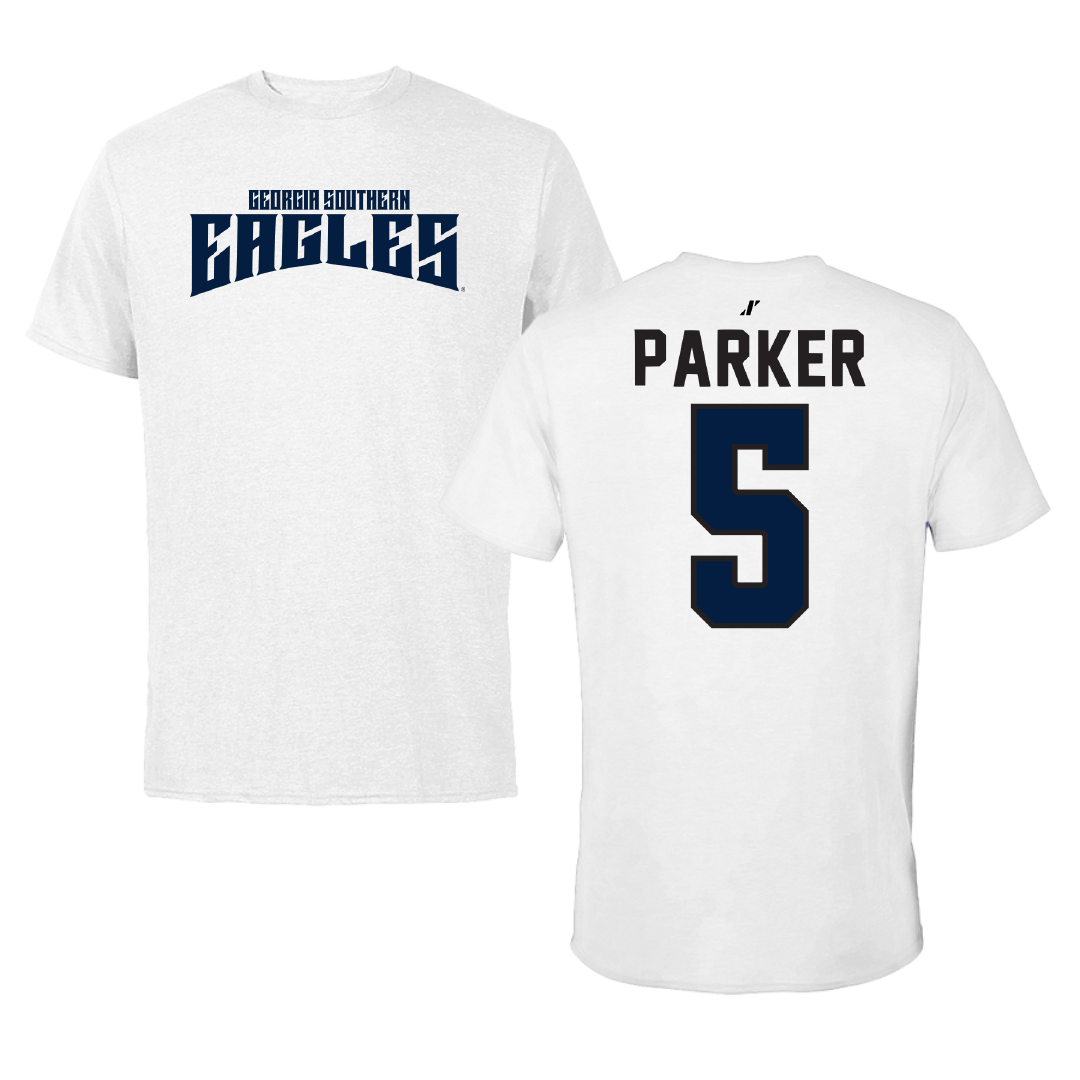 Georgia Southern University Baseball White Classic Tee - #5 Cade Parker