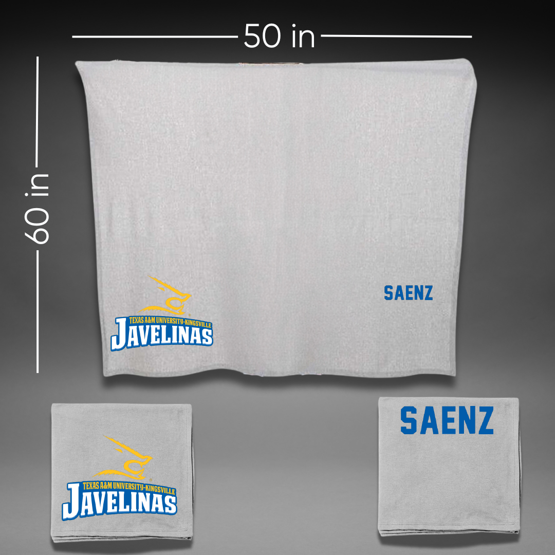 Texas A&M University-Kingsville Baseball Gray Javelinas Blanket - Derek Saenz