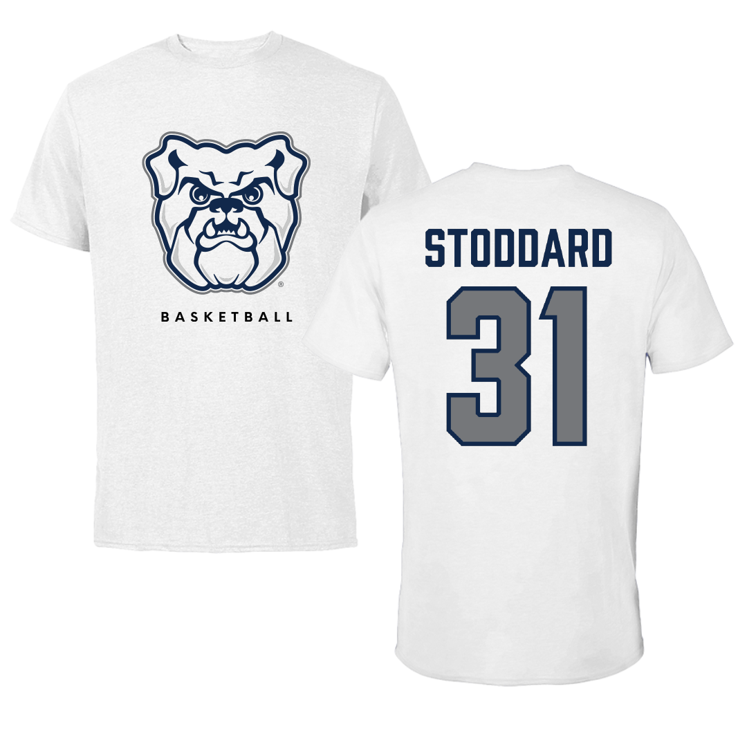 Butler University Basketball White Performance Tee - #31 Lillian Stoddard