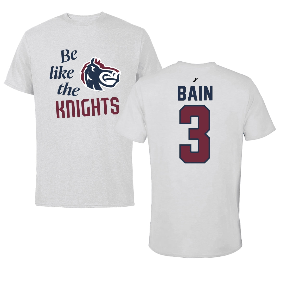 Fairleigh Dickinson University-Metropolitan Campus Volleyball Light Gray Be Like Us Performance Tee - #3 Avery Bain
