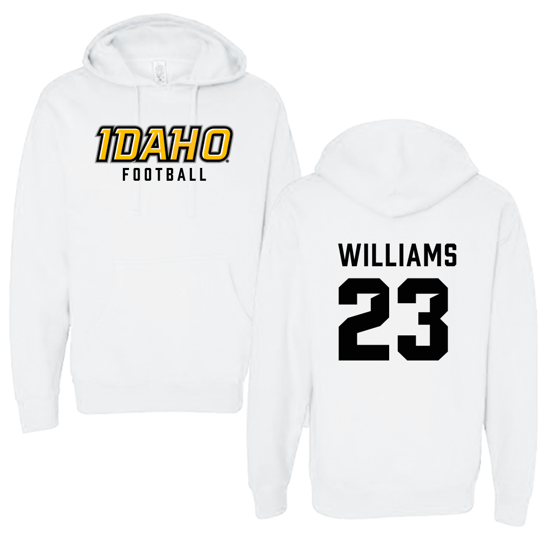 University of Idaho Football White Idaho Hoodie - #23 Art Williams