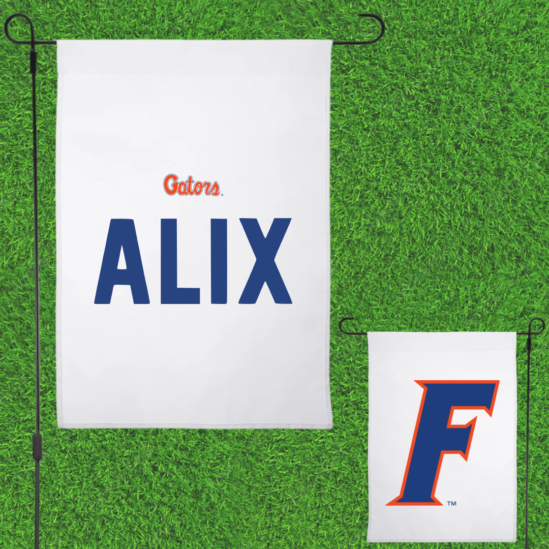 University of Florida TF and XC White Garden Flag - India Alix