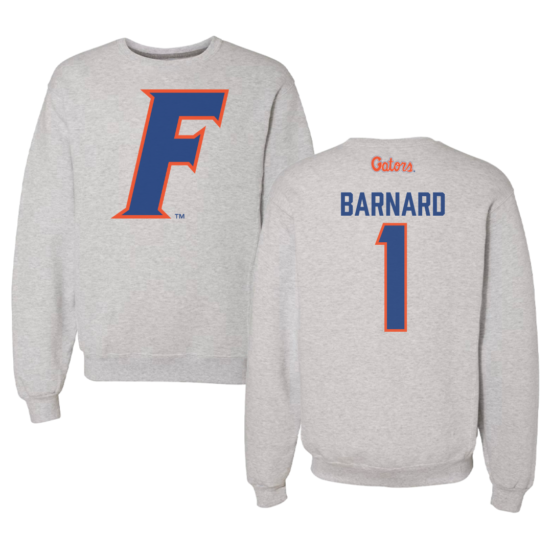 University of Florida Softball Gray Crewneck - #1 Brooke Barnard