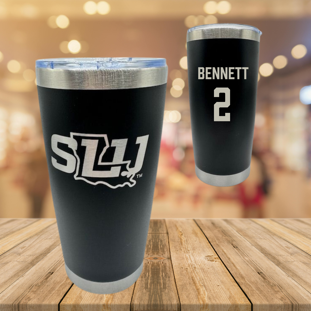 Southeastern Louisiana University Softball Black Stainless Steel Tumbler - #2 Chloe Bennett