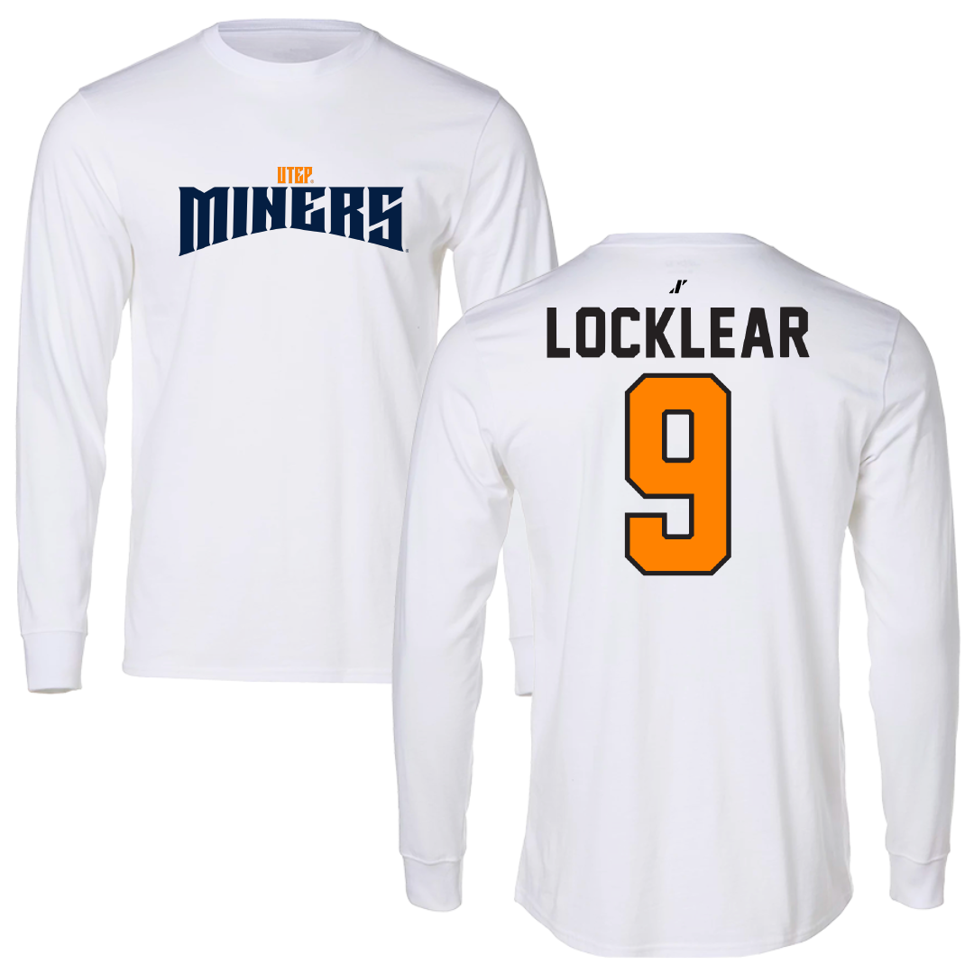 University of Texas at El Paso Football White Classic Long Sleeve - #9 Skyler Locklear